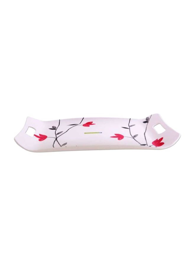 Folra Mate Melamine Tray White/Pink/Grey 39x28x2.3cm
