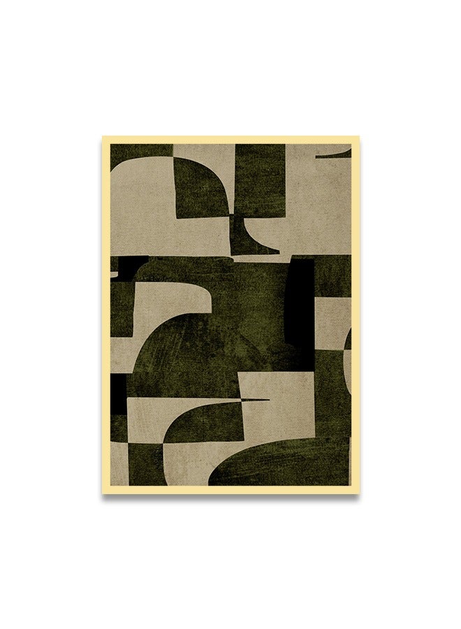 Marktna Canvas Wall Art For Wall Decoration Abstract Design With A Hollow Golden Frame Size 120x80cm One Piece - Image 2