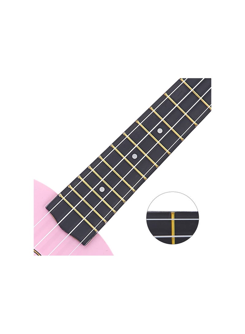 Megarya MEGARYA Ukulele Beginner Mahogany Wood 21 Inches Concert Ukulele Hawaii Kids Guitar PINK  - Image 3