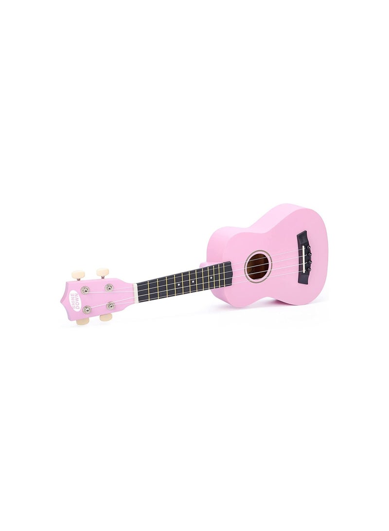 Megarya MEGARYA Ukulele Beginner Mahogany Wood 21 Inches Concert Ukulele Hawaii Kids Guitar PINK  - Image 2