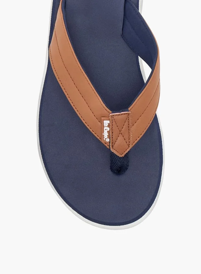 لي كوبر Mens Colourblock Slip-On Thong Slippers