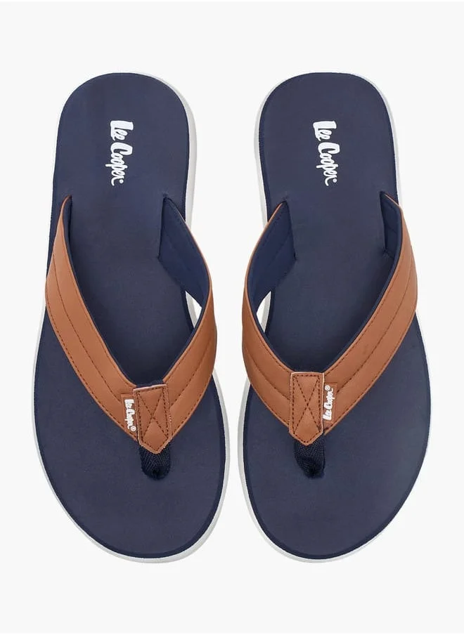 لي كوبر Mens Colourblock Slip-On Thong Slippers