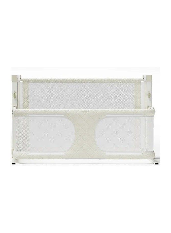 ياميم سرير أطفال Yameem 3 في 1 بجانب السرير، سرير أطفال شبكي جيد التهوية مع سهولة ربطه بسرير الوالدين، سرير أطفال بجانب السرير، سرير محمول (أبيض) - Image 2