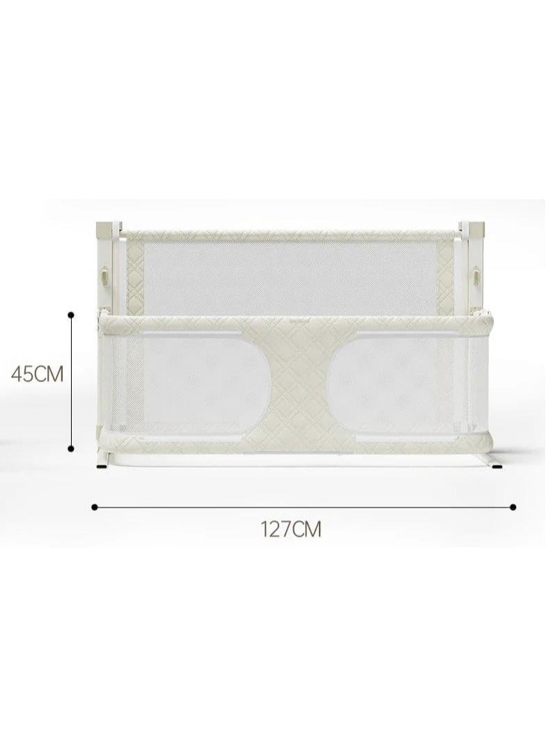 ياميم سرير أطفال Yameem 3 في 1 بجانب السرير، سرير أطفال شبكي جيد التهوية مع سهولة ربطه بسرير الوالدين، سرير أطفال بجانب السرير، سرير محمول (أبيض) - Image 3