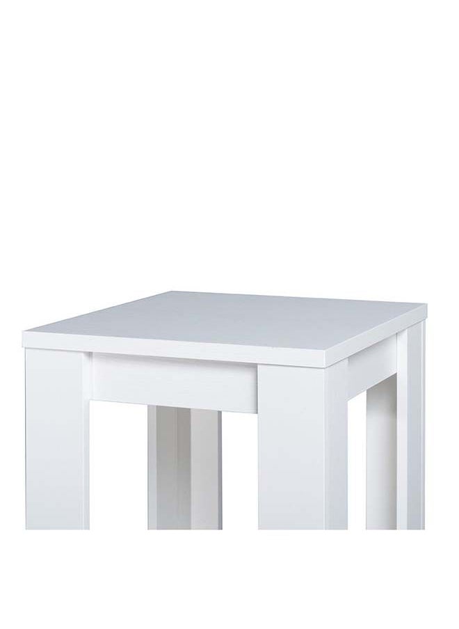 DANUBE HOME Heather End Table 2-Tier Multifunctional Living Room Small Desk Space Saving Square Side Tables For Modern Home White 50x50x60 cm  - Image 2