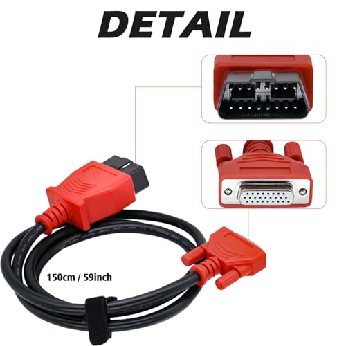 VZG Main Test Cable for Autel, 16 Pin to DB26 Connector OBD2 Diagnostic Test Cable, Work with Scanner for MaxiSys MS908PRO/MS905/J2534 and Other Scan Tool - Image 4