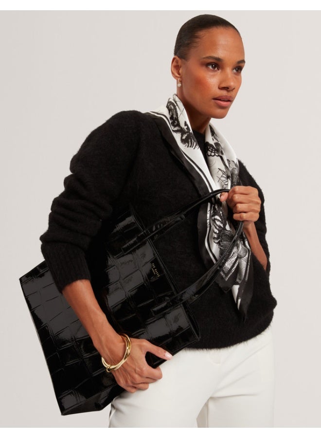 Ted Baker حقيبة أيقونية كبيرة بتأثير كروك - Image 2