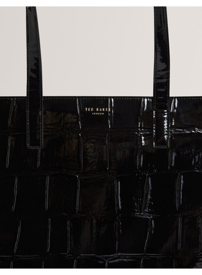 Ted Baker حقيبة أيقونية كبيرة بتأثير كروك - Image 3