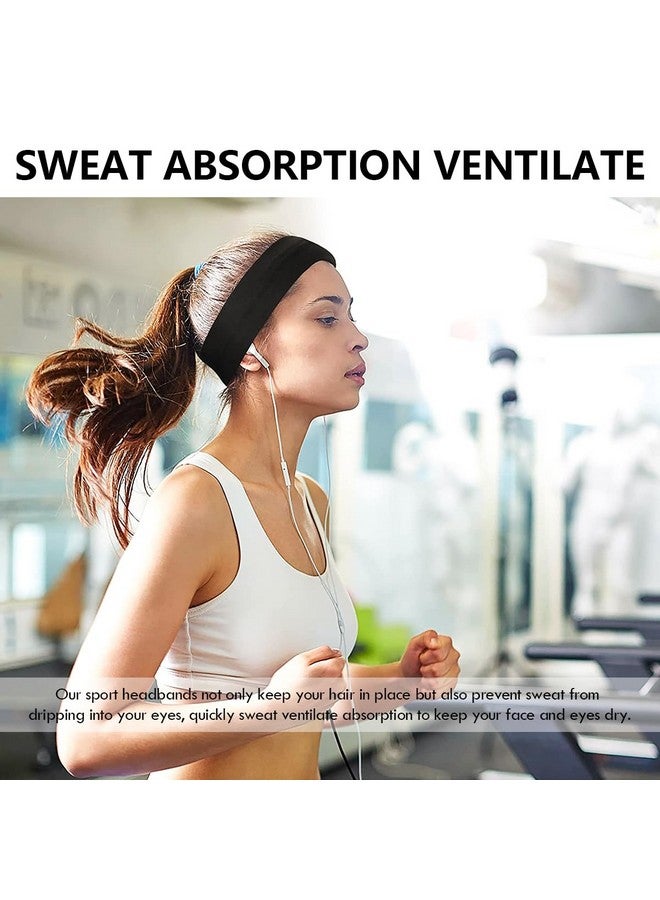 Aaiffey Headbands For Women 6 Pcselastic Nonslip Head Bands Stretchy Soft Cloth Sweat Headband Yoga Running Sport Fashion Hair Accessories - Image 3