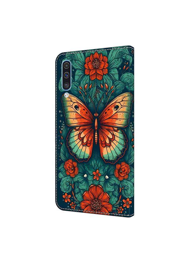 اس-توب جراب لهاتف Samsung Galaxy A50/A50s/A30s مصنوع من الجلد المطلي بالكريستال - Image 3