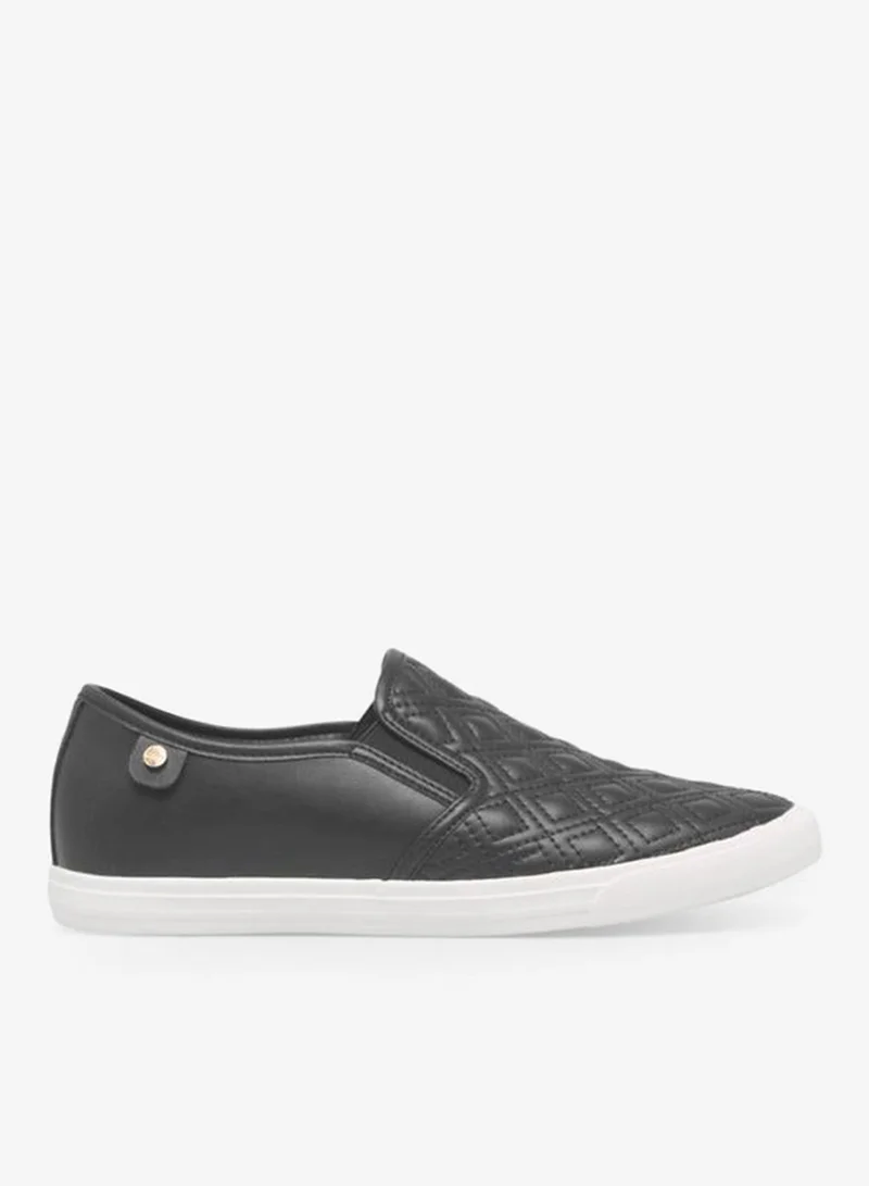 Celeste BLACK Quilted Slip-On School Loafers for Women | Best Price UAE