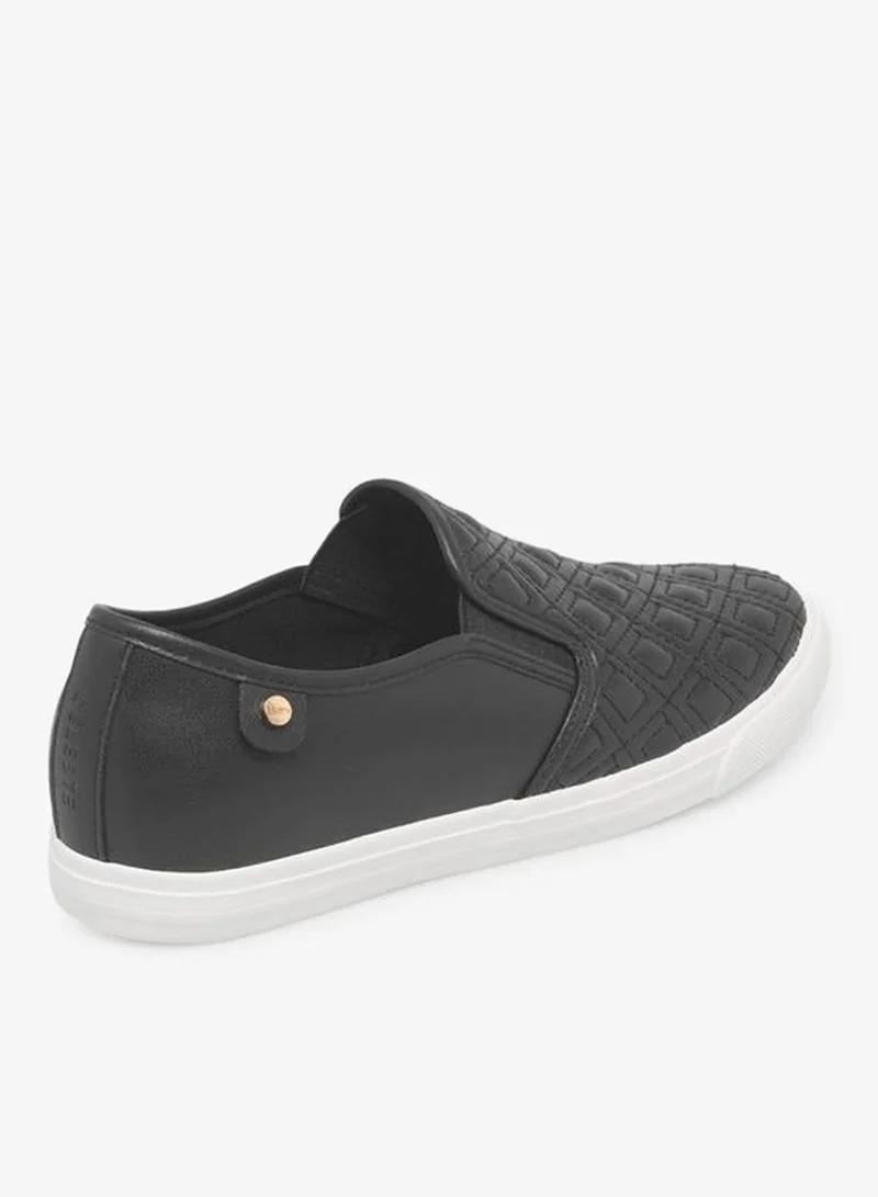 Celeste BLACK Quilted Slip-On School Loafers for Women | Best Price UAE