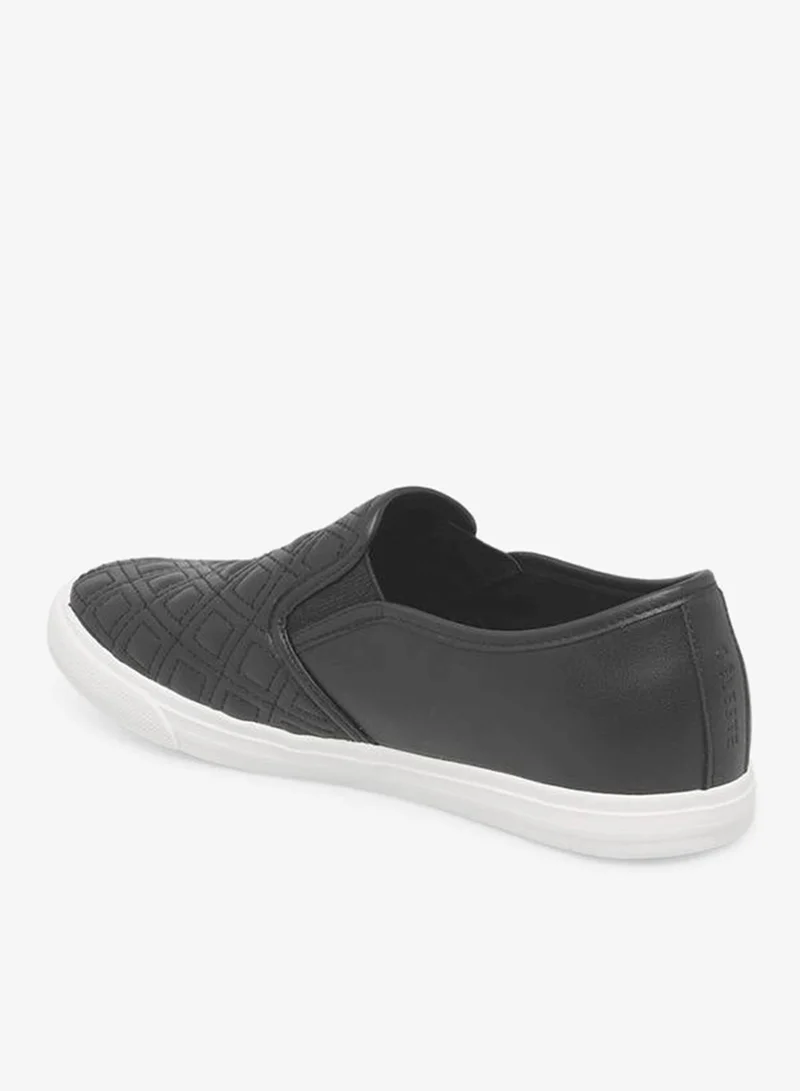 Celeste BLACK Quilted Slip-On School Loafers for Women | Best Price UAE
