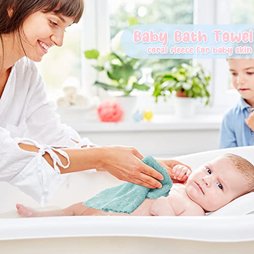 Chumia 96 Pack Baby Washcloths Bulk 10 x 10 Inch Soft Microfiber Coral Fleece Baby Face Towels Absorbent Wash Cloths for Newborn and Toddler,Gentle on Sensitive Skin for Face Body(Multicolor) - Image 5
