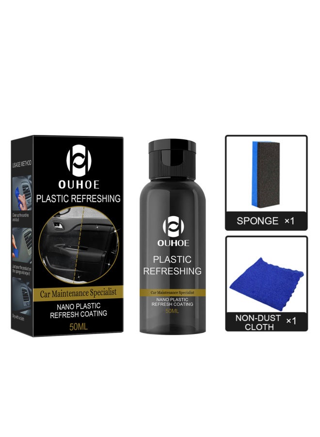Ouhoe Car Dashboard Plastic Renovation Agent Interior Dust-proof Glazing Plastic Whitening Maintenance And Cleaning - Image 1
