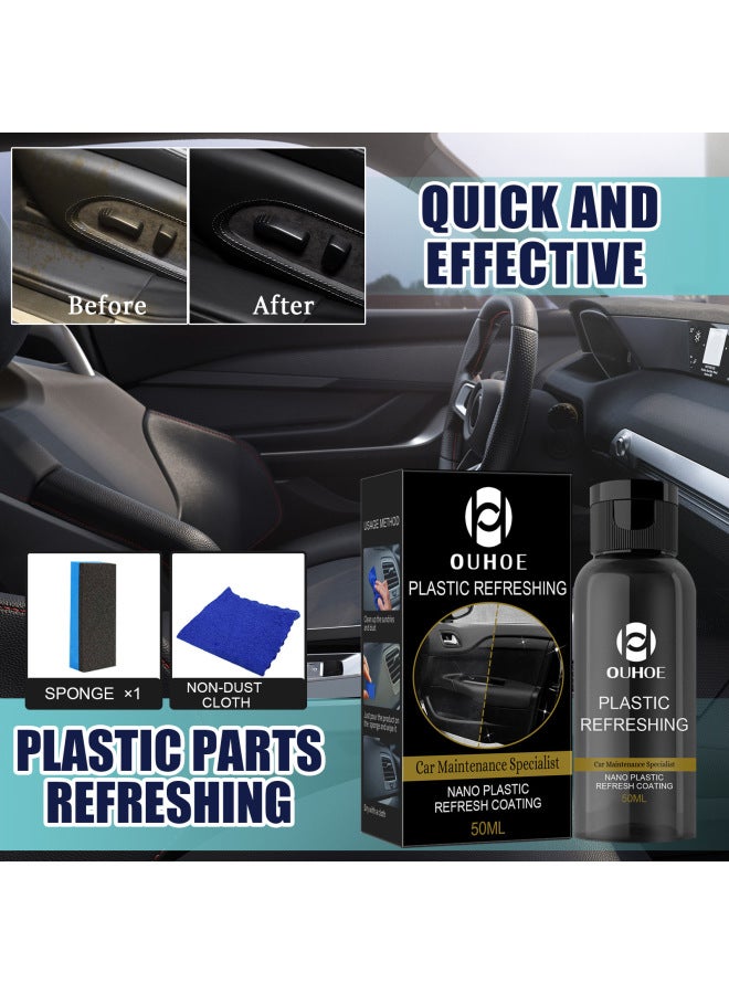 Ouhoe Car Dashboard Plastic Renovation Agent Interior Dust-proof Glazing Plastic Whitening Maintenance And Cleaning - Image 3