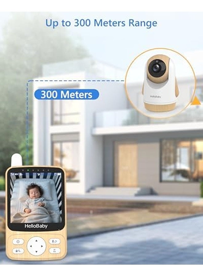 Hellobaby Baby Monitor with Camera & Audio, UAE Hot Climate Ready, 1000ft Range, Auto Night Vision, 2-Way Talk, VOX Mode, Temperature Alert, 8 Lullabies & 9 Languages - Image 5
