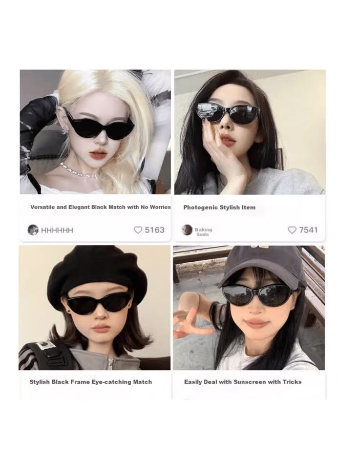 Fenchi Jennie Style Sungl For Women, Retro Hot Girl Cat Eye Small Frame Gm Gl Polarized Uv Protection Sungl For Small Faces - Image 2