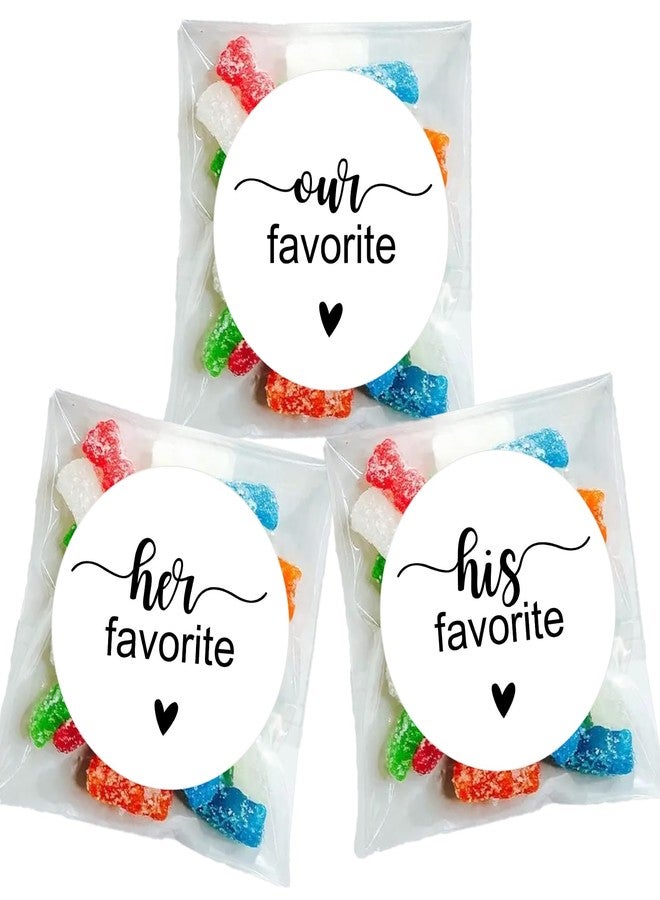 ANWYLL His Her Our Favorite Stickers - Anwyll 120Pcs 2Inch Wedding Stickers for Favor Self Adhesive His Favorites Sticker and Her Favorites Sticker for Bridal Shower Envelope Seal Candy Bag(40Pcs/Design) - Image 1