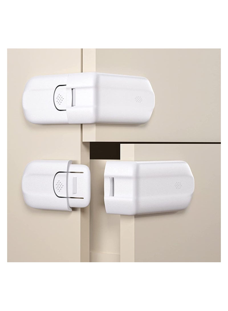 Excefore Kids Safety Cabinet Locks 4Pcs Child Safety Refrigerator Lock for Home Fridge Freezer Door Proof Locks with Adhesive and Easy to Install Anti-pinch Baby 90-degree Safety Right-angle Lock - Image 1