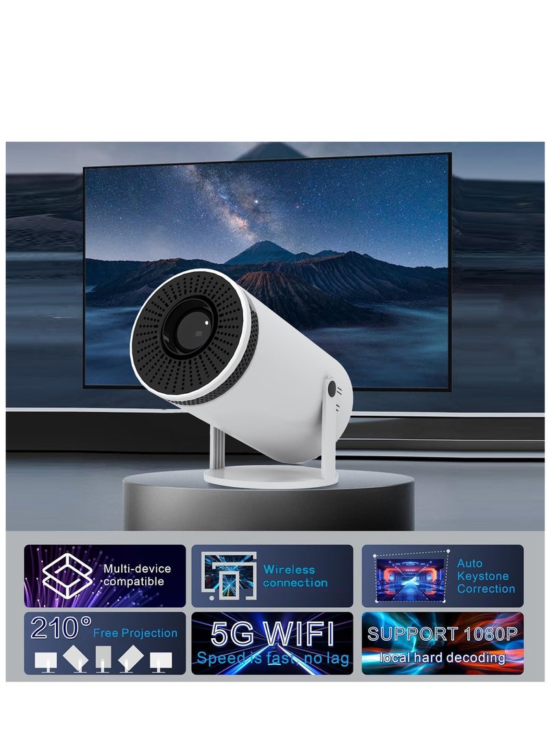 YT - HY300 Smart Portable Projector 4K 5G WIFI Android12 Home Theater Full HD For Indoor Outdoor Compatible With TV Stick/HDMI/USB/PS5/iOS/PS4 - Image 1