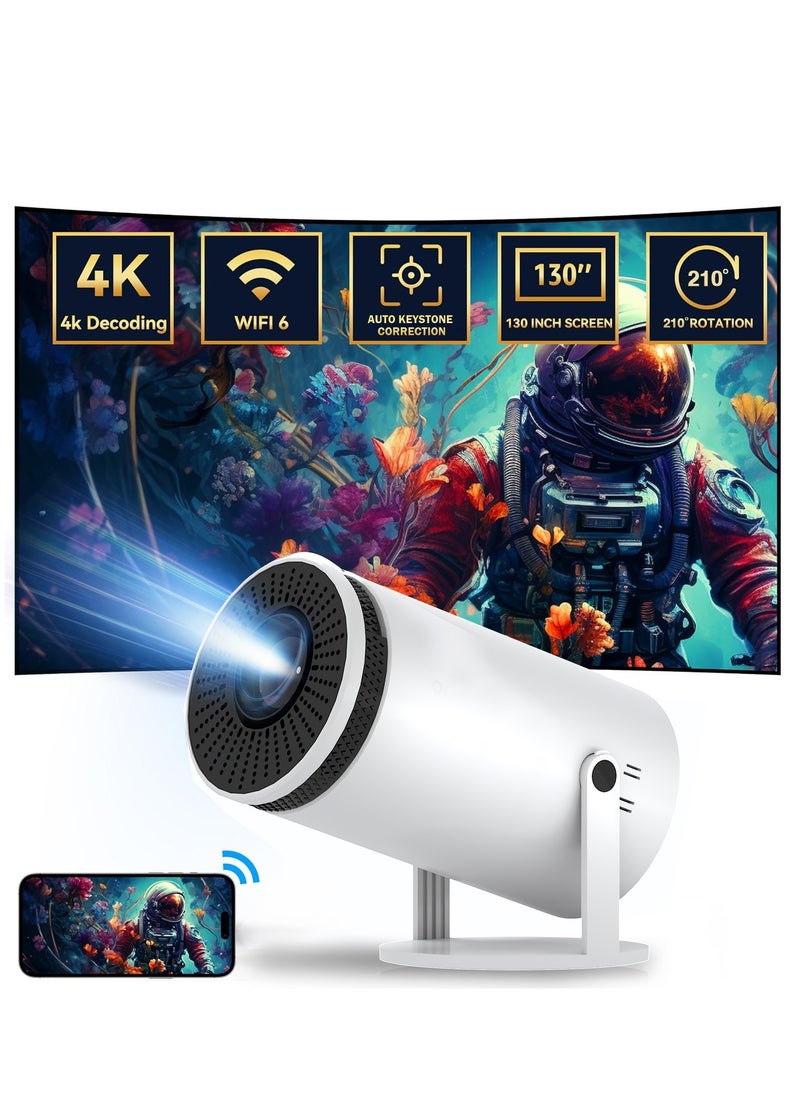 YT - HY300 Smart Portable Projector 4K 5G WIFI Android12 Home Theater Full HD For Indoor Outdoor Compatible With TV Stick/HDMI/USB/PS5/iOS/PS4 - Image 1