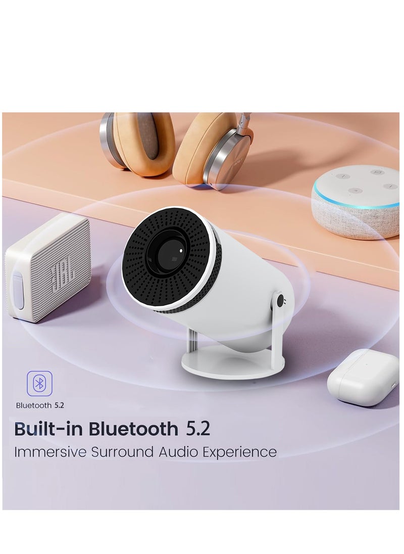 YT - HY300 Smart Portable Projector 4K 5G WIFI Android12 Home Theater Full HD For Indoor Outdoor Compatible With TV Stick/HDMI/USB/PS5/iOS/PS4 - Image 1