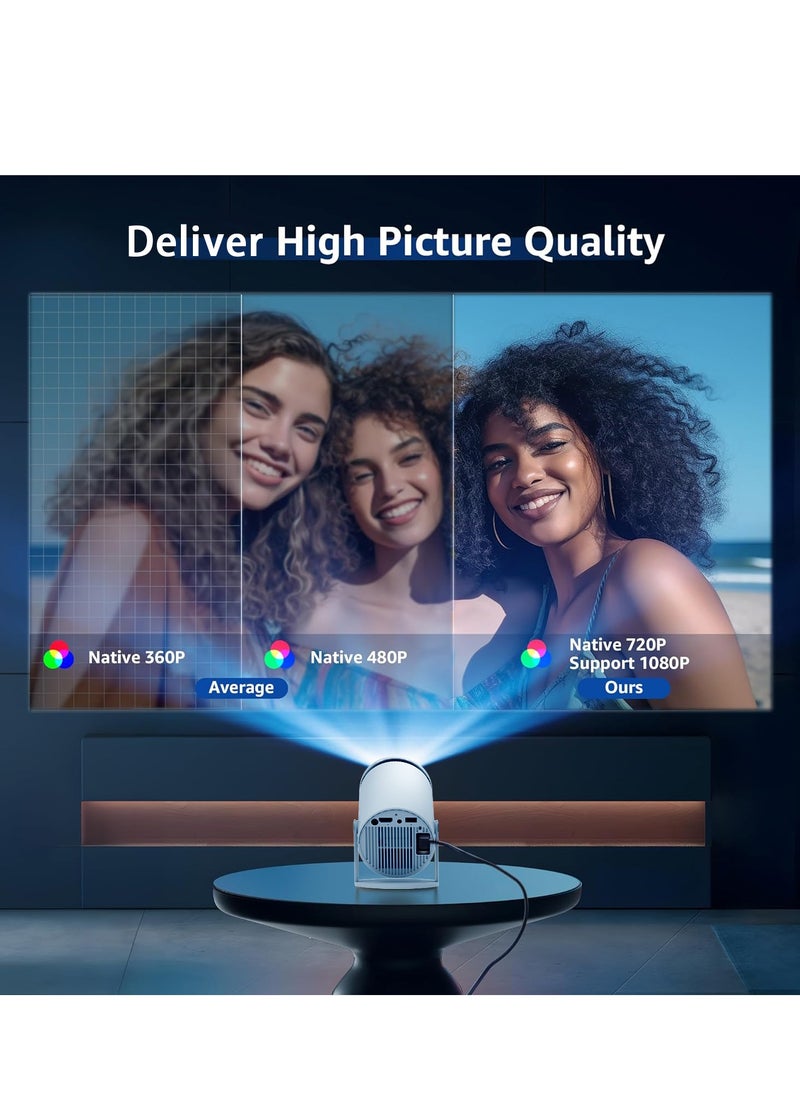 YT - HY300 Smart Portable Projector 4K 5G WIFI Android12 Home Theater Full HD For Indoor Outdoor Compatible With TV Stick/HDMI/USB/PS5/iOS/PS4 - Image 1