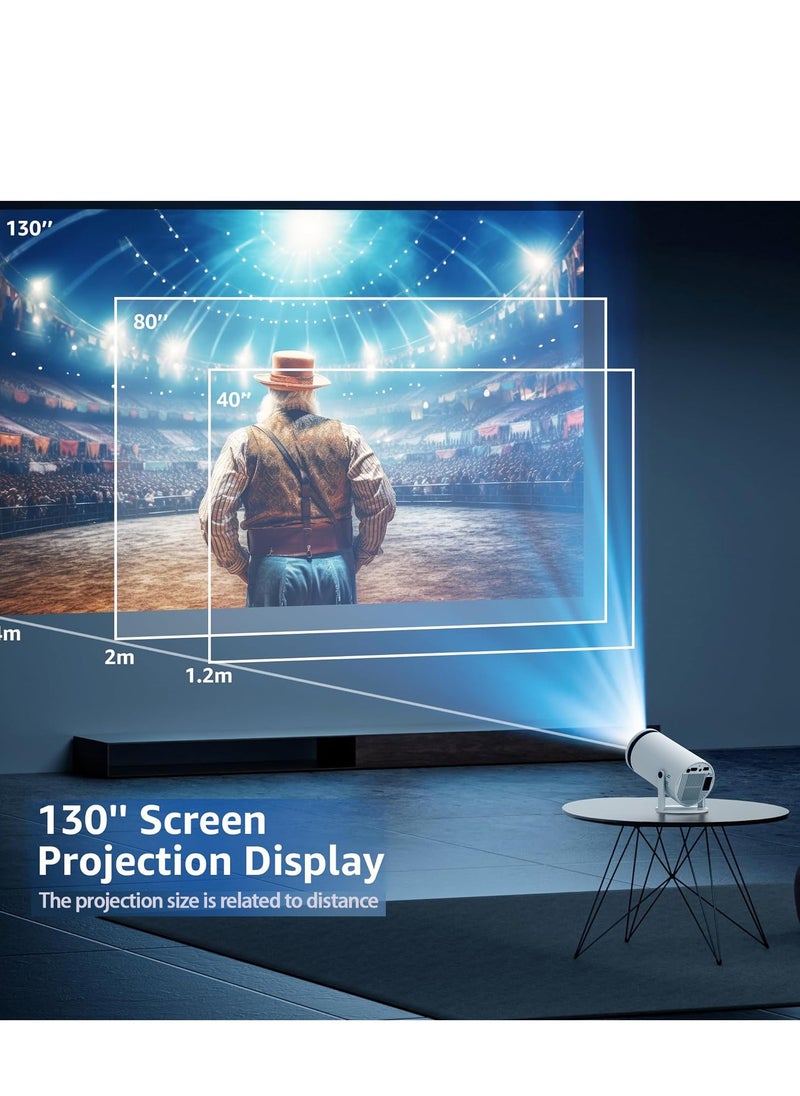 YT - HY300 Smart Portable Projector 4K 5G WIFI Android12 Home Theater Full HD For Indoor Outdoor Compatible With TV Stick/HDMI/USB/PS5/iOS/PS4 - Image 1