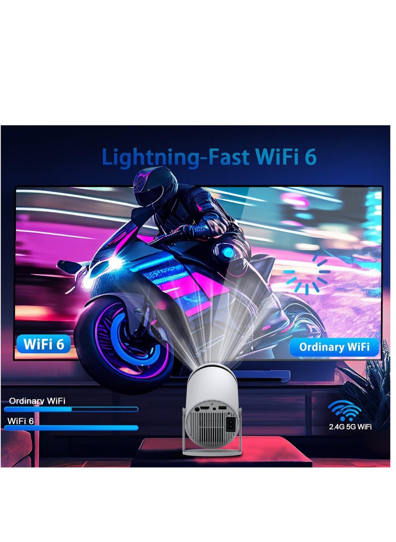 YT - HY300 Smart Portable Projector 4K 5G WIFI Android12 Home Theater Full HD For Indoor Outdoor Compatible With TV Stick/HDMI/USB/PS5/iOS/PS4 - Image 1