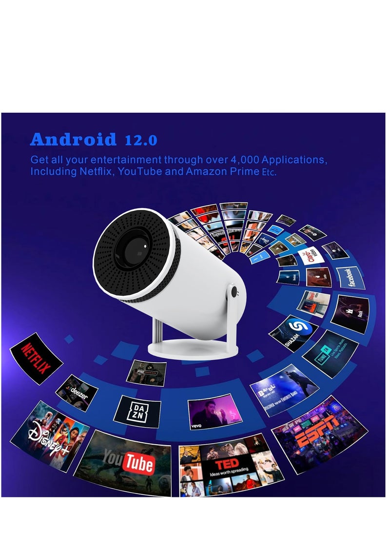 YT - HY300 Smart Portable Projector 4K 5G WIFI Android12 Home Theater Full HD For Indoor Outdoor Compatible With TV Stick/HDMI/USB/PS5/iOS/PS4 - Image 1