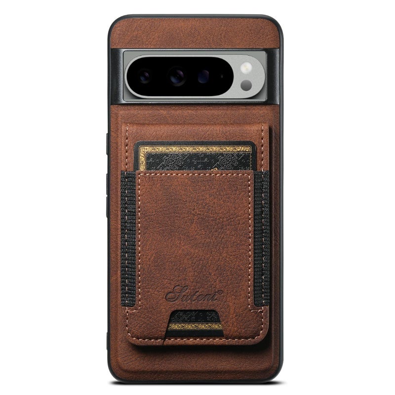 Suteni For Google Pixel 9 H17 Litchi Texture Leather Magnetic Detachable Wallet Phone Case(Brown) - Image 1