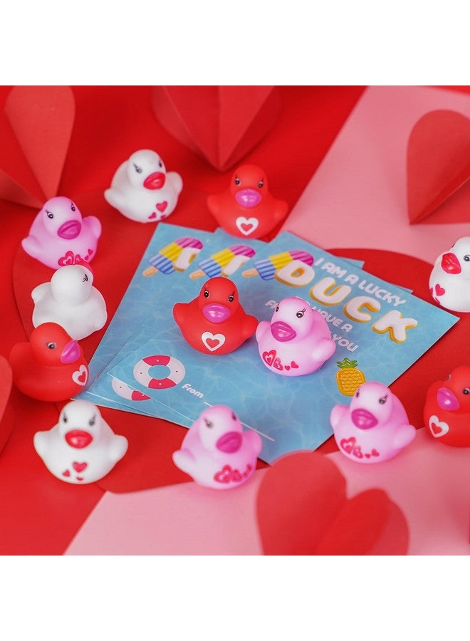 Primo Lines 12 Ducks Set - 12pcs Mini Rubber Ducks, 12pcs Cards, & 1 Glue Sheet for Party & Games (Valentine's Day) - Image 5