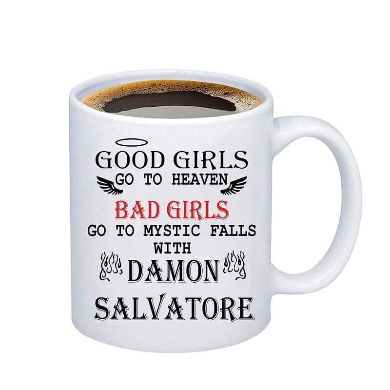 KALIDHAR Damon Salvatore Vampire Diaries Merchandise Mystic Falls The Vampire Diaries Inspired Gift Coffee Mug Damon Mug - Image 1