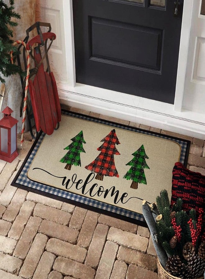 Christmas Kitchen Mats Sets of 2, Winter Xmas Kitchen Rugs Non Skid Washable Doormat Farmhouse Style Decor Mats for Floor 17x29 and 17x47 Inch DM106