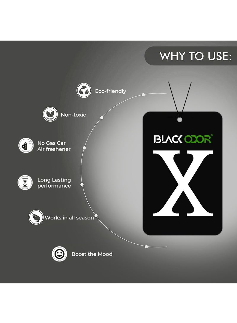 BLACK ODOR X Series Hanging Card Air Freshener – Strawberry Fragrance, Long-Lasting Scent for Car, Home, Office, Non-Toxic & Eco-Friendly Aromatherapy Tablet - Image 2