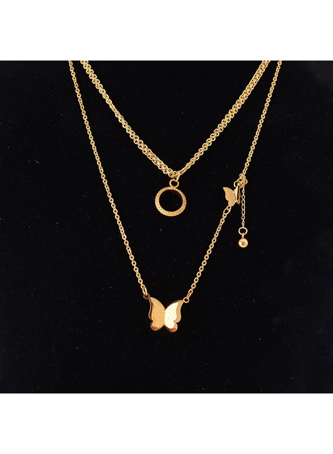 اخر العنقود سلسلة طبقتين متداخله بدلاية دائرية وفراشة - Image 2