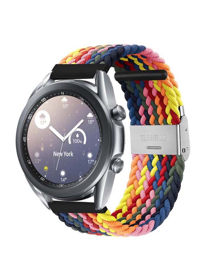 Perfii Adjustable Braided Solo Loop Band For Samsung Galaxy Watch 3 Multicolour - Image 2