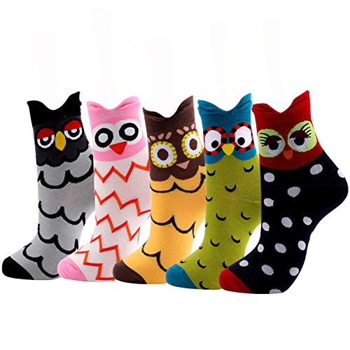 Jeasona Women's Owl Socks Owl Gifts for Women Cute Fun Socks - Image 2