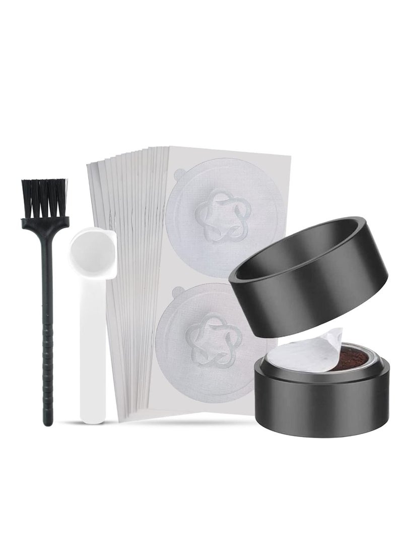 SYOSI Reusable Vertuo Capsule Refill Kit, VertuoLine Capsules with Aluminum 100 Foils Seals VertuoLine Reusable Capsule VertuoLine Capsule Filling Tool Holder Compatible with Reusable Vertuo Pod  - Image 1