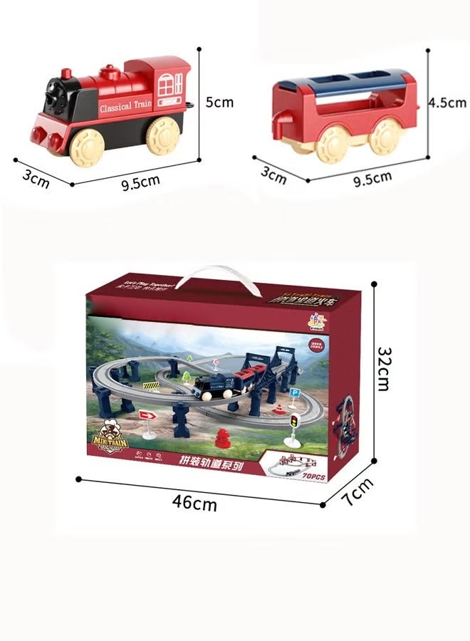 aoduoyaya 110cm electric rail train playset Electric high-speed rail train toys Assemble the rail train set Model train toys Train toys with tracks Birthday present Toys for boys - Image 2