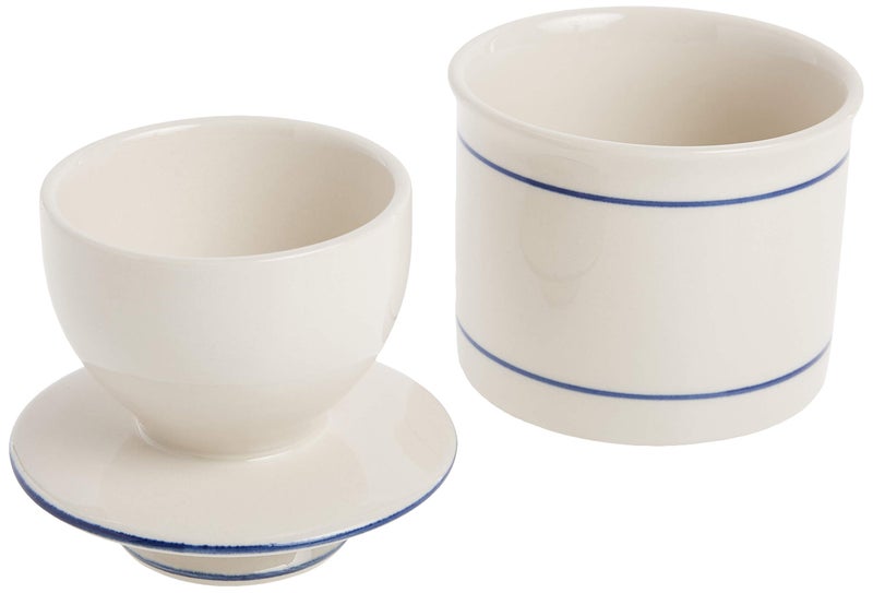 Norpro Glazed Stoneware Butter KeeperWhite