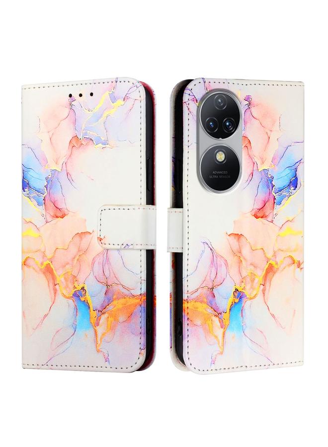 اس-توب جراب هاتف Oukitel C38 PT003 من الجلد القابل للطي بنمط رخامي - Image 2