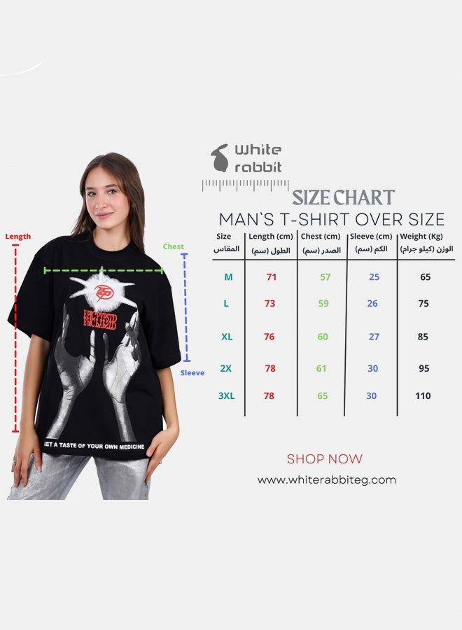 WHITE RABBIT Slip On Oversized Cotton T-Shirt  - Image 5