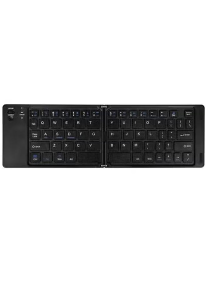 TIGER B028 Foldable Mini Bluetooth Keyboard – Ultra-Slim Two-Fold Wireless Keyboard with Quiet Keys | Rechargeable Battery & LED Charging Indicator | Lightweight, Compact Design for Office & Travel | Compatible with Android, iOS & Windows Tablets, Phones, Laptops – Black  - Image 5