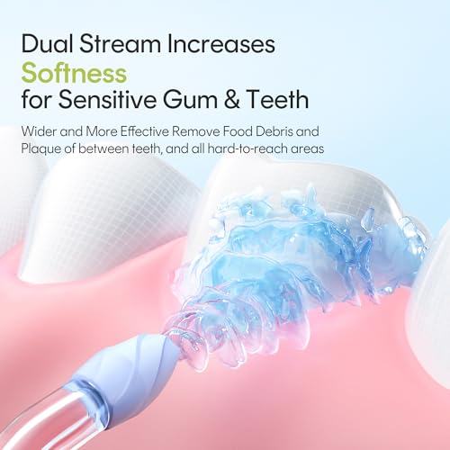 bixdo Water Flosser Portable for Travel - Mini Water Flosser with 3 Modes, IPX7 Waterproof, 360° Nozzles, Cordless Water Dental Flosser for Teeth Cleaning Flossing for Adults, Braces & Sensitive Gums - Image 4