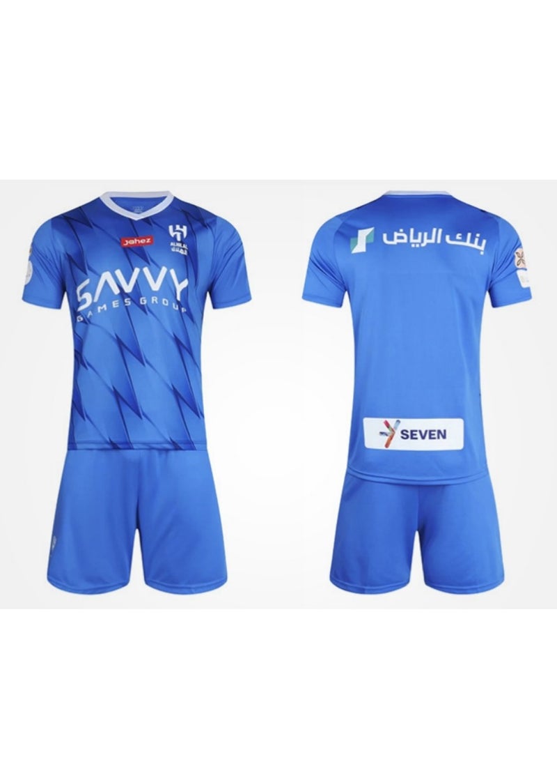 M MIAOYAN M MIAOYAN Neymar Riyadh Crescent No-number Jersey Football Jersey Set Match Training Jersey  - Image 1