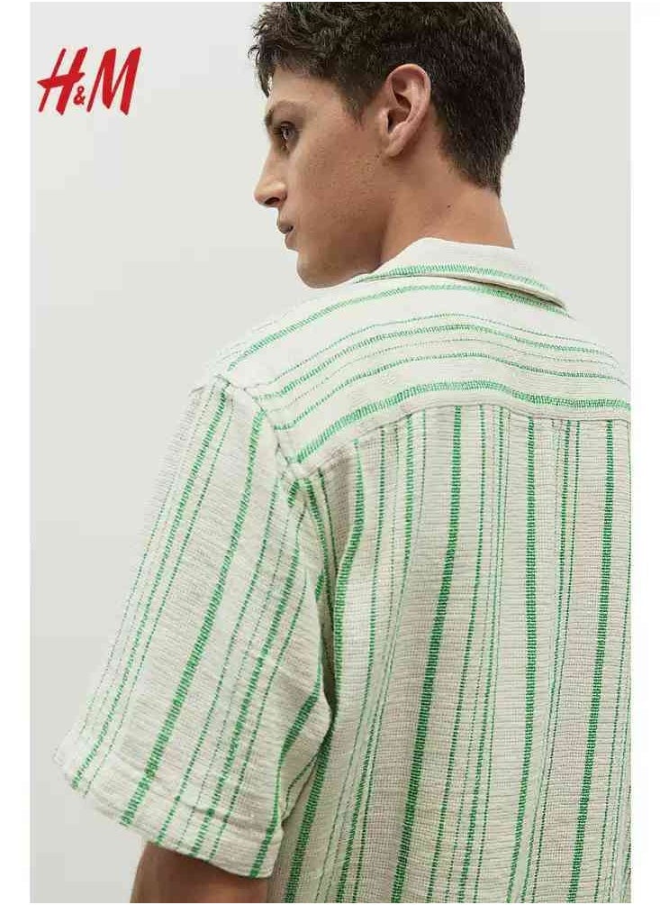 H and M - HM Autumn New Casual Loose Short Sleeved Shirt - Image 1