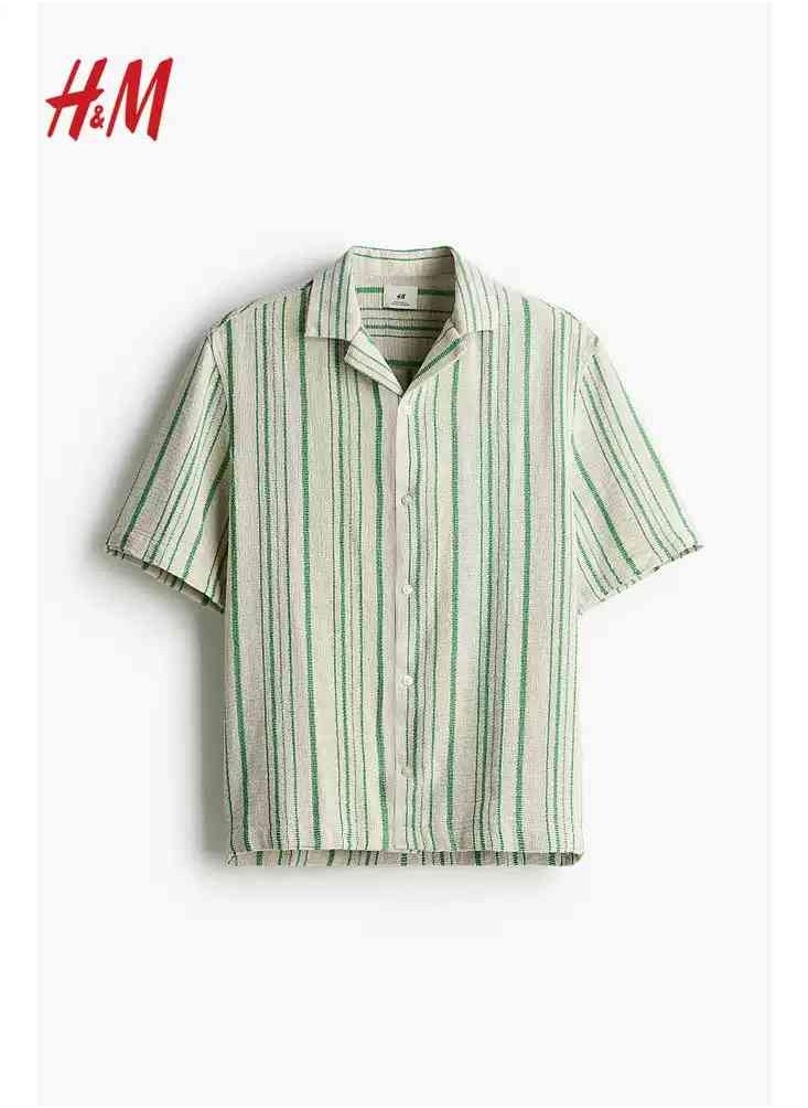 H and M - HM Autumn New Casual Loose Short Sleeved Shirt - Image 1