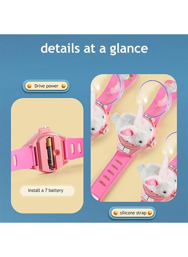 Mini RC Rabbit Hare Car Watch Radio Remote Control Vehicle Animal Toys Plush Bunny Realistic Baby Toddler Kids Birthday Gifts - Image 5